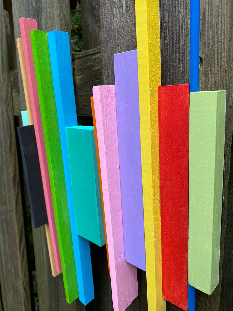 Recycled Materials Wall Art Mixed Media Wall Art Lively and Colorful Wall Art Sculpture Wall Art Free Shipping 3-D Art Sculpture