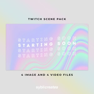Twitch Scene Pack - Pretty Pink Purple Trippy - Animated - 4 Image and 4 Video Files - Twitch Package - Scenes Screens Gamer Twitch Streamer