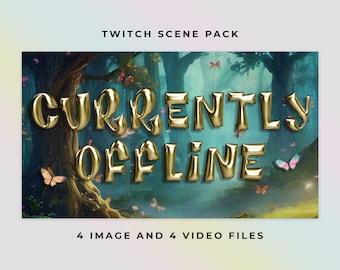 Twitch Scene Pack - Enchanted Doll - Animated - 4 Image and 4 Video Files - Twitch Package - Scenes Screens Gamer Twitch Streamer