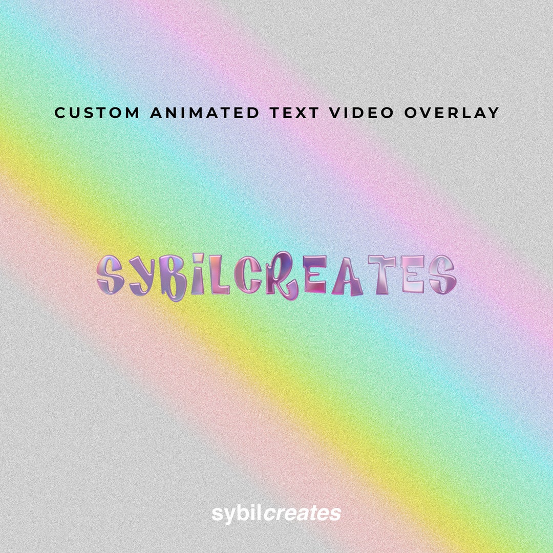 Custom Animated Text Video Overlay Adore Holo Transparent - Etsy
