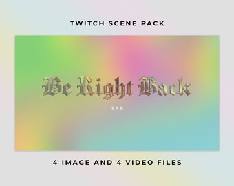 Twitch Scene Pack - Modernesque - Animated - 4 Image and 4 Video Files - Twitch Package - Scenes Screens Gamer Twitch Streamer