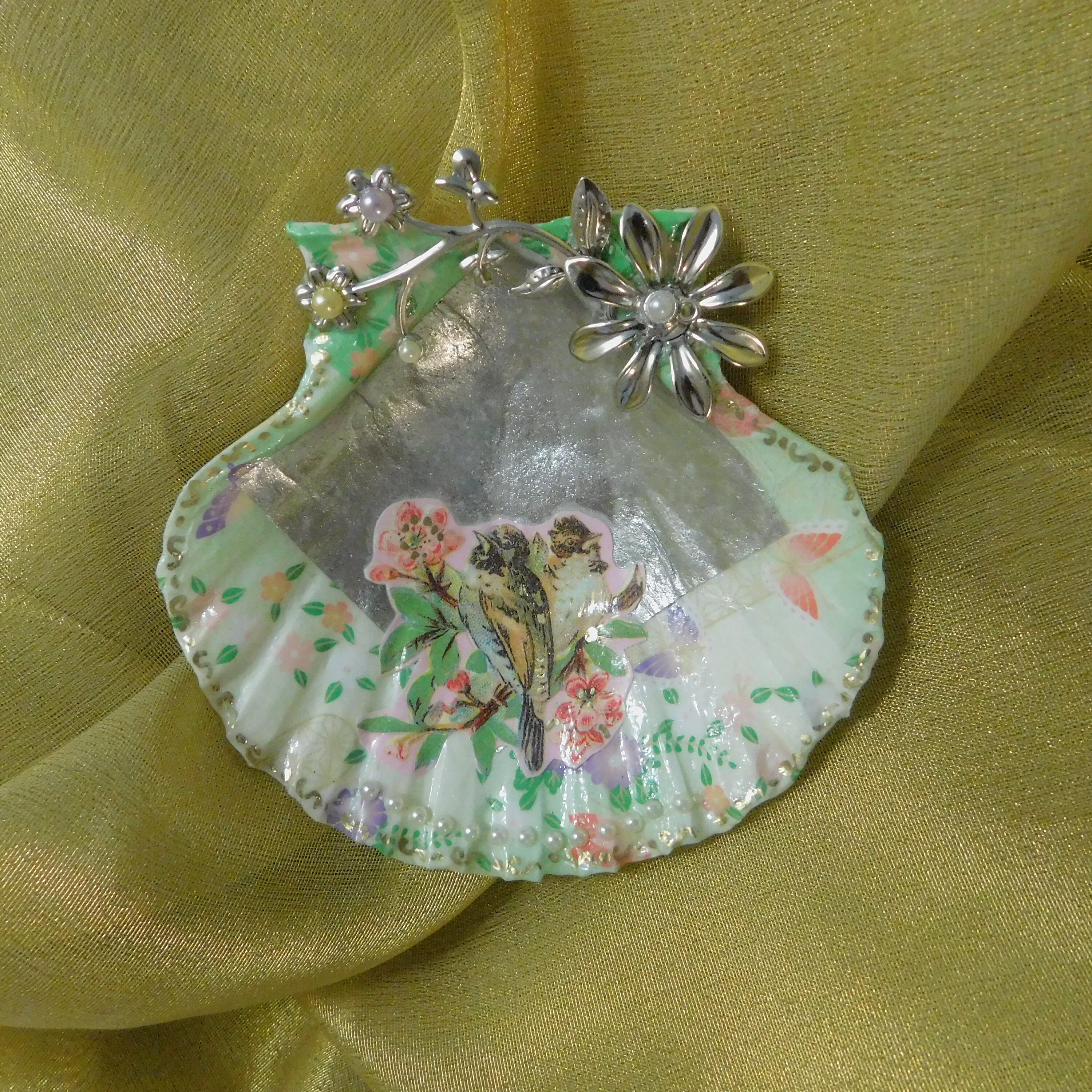 Spring Birds Decorated Shell**sale- - Etsy