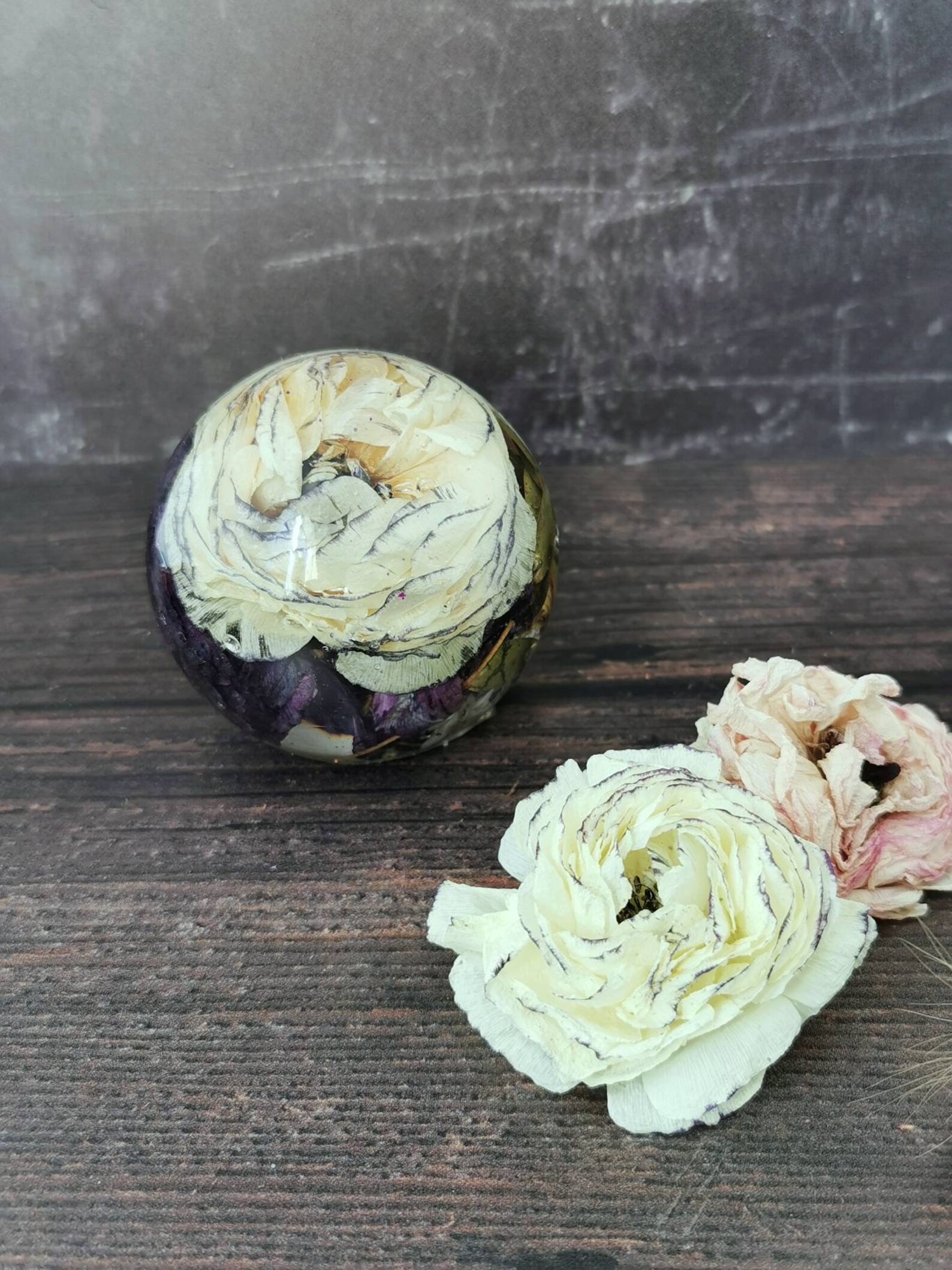 Funeral flower preservation memorial flower keepsake resin Etsy