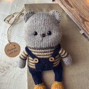 Soft Teddy Bear Handmade Teddy Bear Stuffed Bear Toy Crochet Teddy Bear Toy