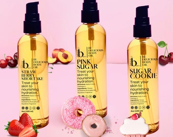 Body Oil moisturize your skin with a sweet massage oil add the matching Body Butter for delicious scent and glow