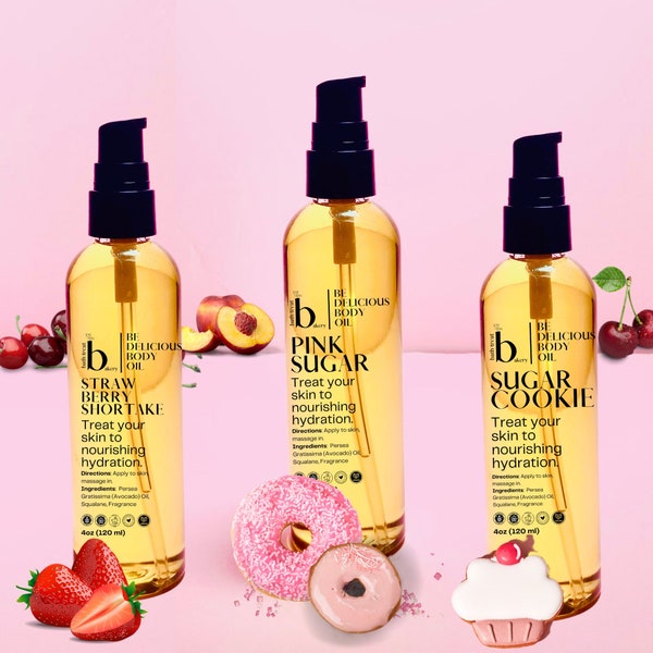 Body Oil moisturize your skin with a sweet massage oil add the matching Body Butter for delicious scent and glow
