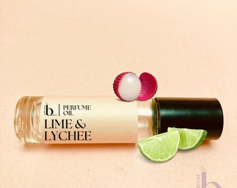 Lime Lychee Perfume Oil Roll On Fragrance Notes Juicy Lemon and Sweet Marshmallows  Alcohol Free 10ml