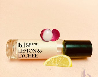 Lemon Lychee Perfume Oil Roll On Fragrance Notes Juicy Lemon and Sweet Marshmallows  Alcohol Free 10ml