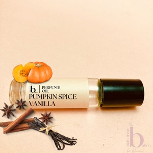 Pumpkin Spice Vanilla Perfume Oil  Fragrance Sweet Pumpkin CinnamOn Cardomom Creamy Vanilla  Alcohol Free 10ml