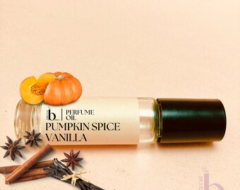 Pumpkin Spice Vanilla Perfume Oil  Fragrance Sweet Pumpkin CinnamOn Cardomom Creamy Vanilla  Alcohol Free 10ml