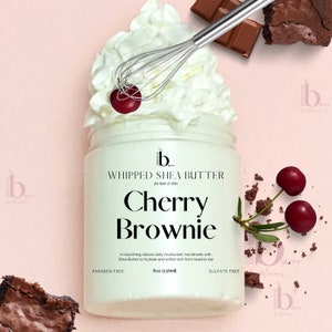 Cherry Brownie Body Butter  Whipped Body Cream  Whipped Shea Butter