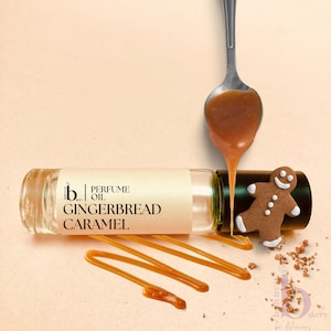 Gingerbread Caramel Perfume Oil: Sweet Holiday Fragrance (10ml)