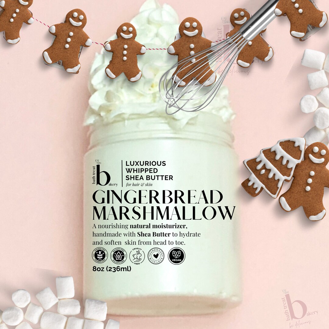 Wholesale Gingerbread Marshmallow Body Butter Whipped Shea Butter and