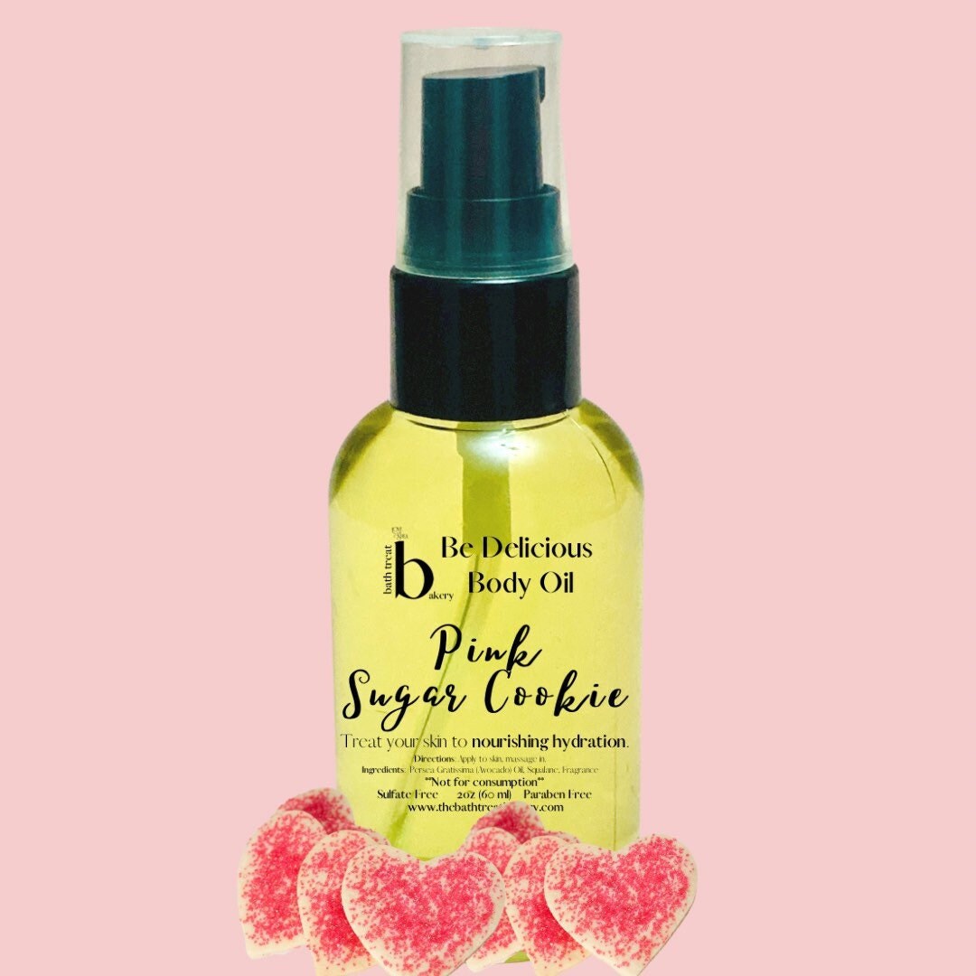 Body Oil Pink Sugar Body Oil Massage Oil Hydrating Oil Etsy