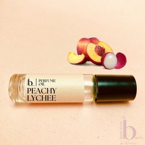 Peachy Lychee Perfume Oil  Fragrance Sweet Peache and Lychee Alcohol Free 10ml