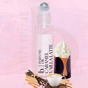 Caramel Vanilla Latte Perfume Oil: Alcohol Free, 10ml Roller Bottle