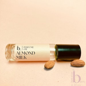 Almond Milk Perfume Oil Rollerball: Sweet Gourmand Fragrance (10ml)
