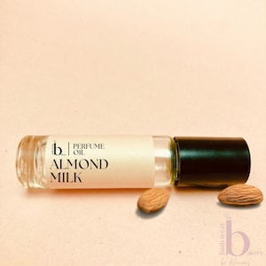 Almond Milk and Honey Perfume Oil Rollerball Gourmand Fragrance Sugar Milk Almond Vanilla Bean - Alcohol Free 10ml