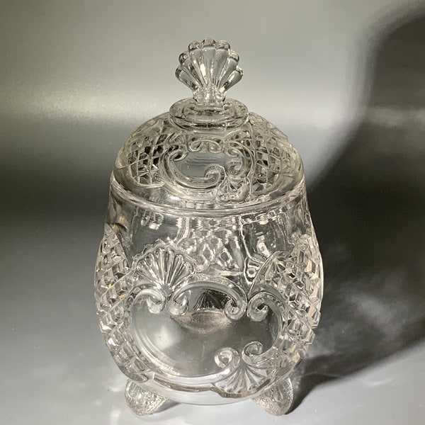 EAPG Riverside Glass Company No 484 Croesus (OMN) Covered Sugar ca 1898