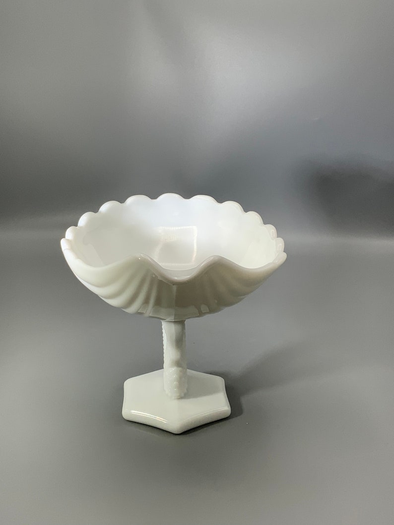 Westmoreland Dolphin Compote in Milk Glass Etsy