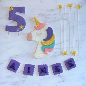 Fondant Unicorn Cake Topper Kit