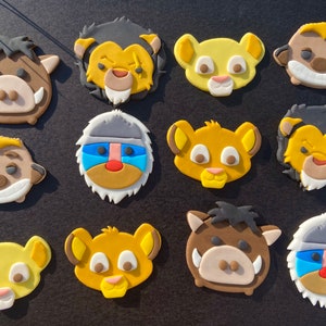 Lion Movie Fondant Cupcake Toppers - 1 Dozen