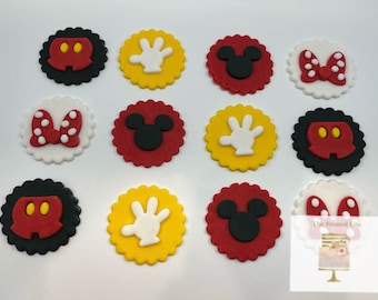 Mouse Fondant Cupcake Toppers
