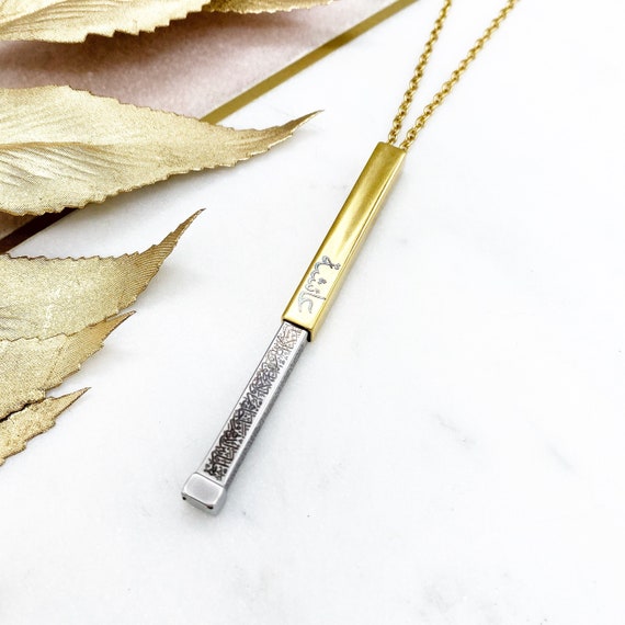 Arabic bar necklace hot sale