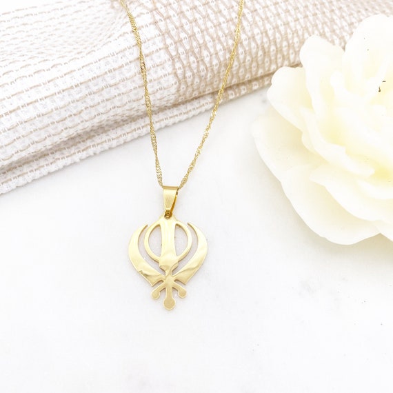 Gold 2024 khanda pendant