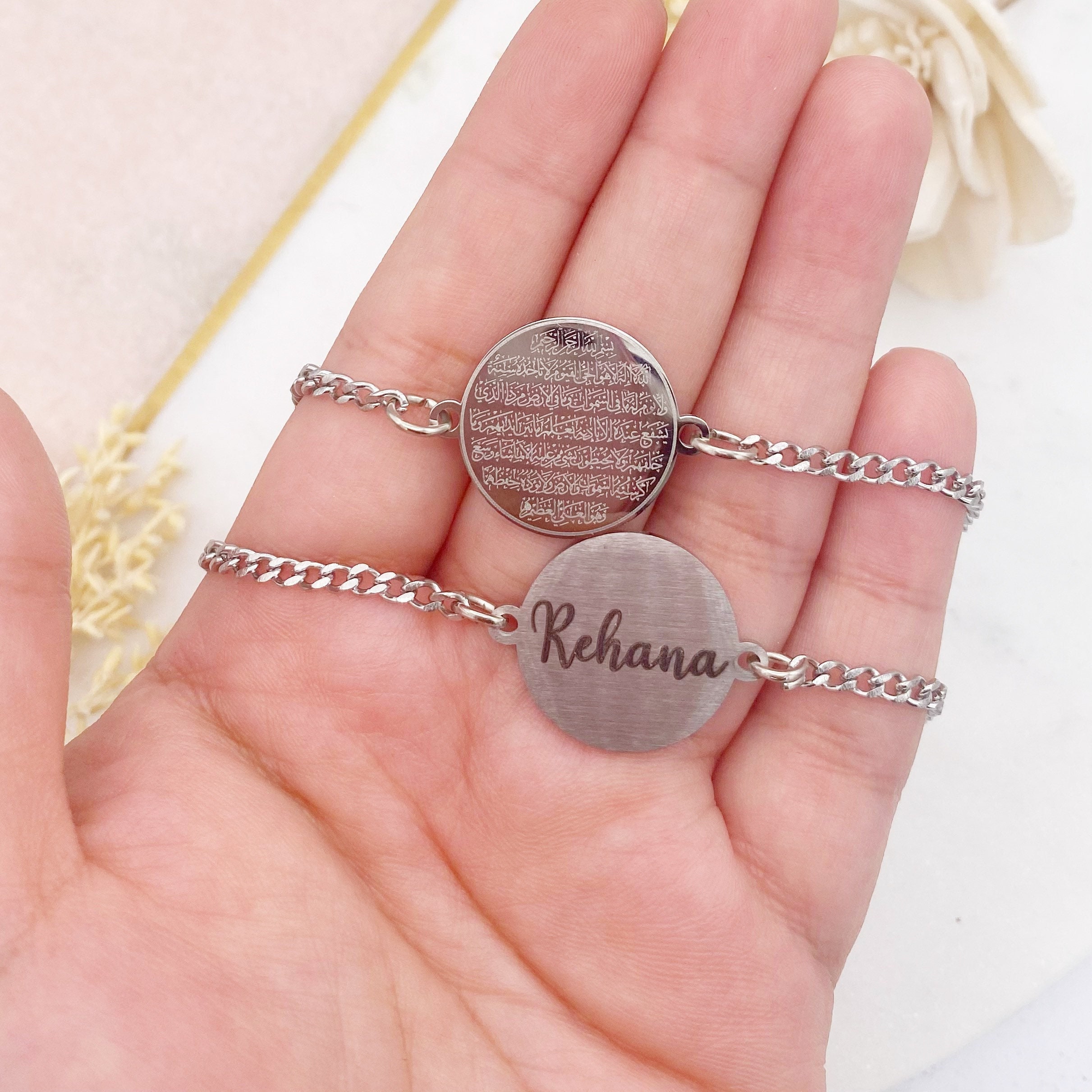 Double Sided Engraved Bracelet Etsy Singapore