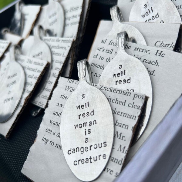 Hand Stamped Spoon Bookmark