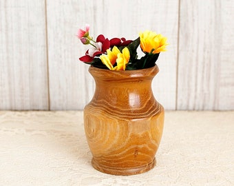 Small Wood Vase Design Vase Small Wooden Vase Wood Turned Etsy