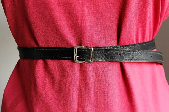 skinny black belt for dress