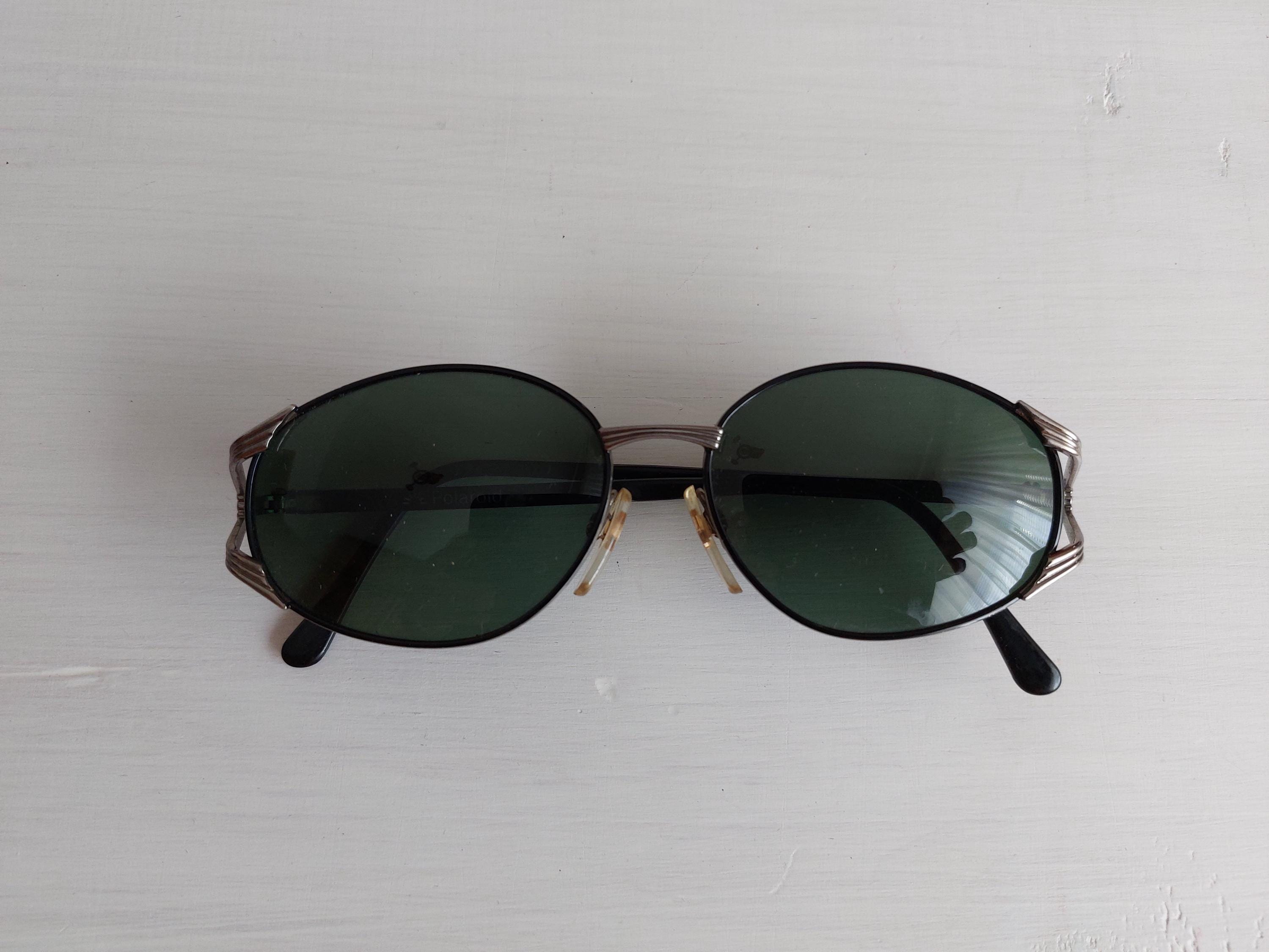 Vintage 90s Oval Sunglasses Retro Metal Frame Polarized  display picture 2
