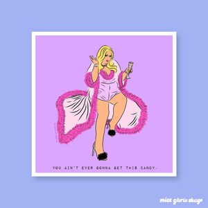GEMMA COLLINS CANDY impression, estampe d'art féministe, illustration numérique