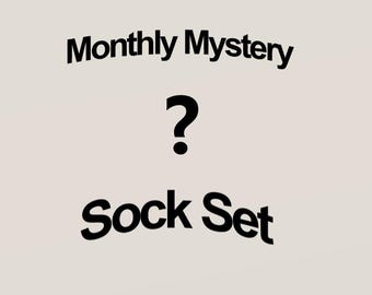 Monthly Mystery Sock Set- 100g & 20g Hand Dyed Yarn Crochet Knit August Monthly Speckled Mini Skein Merino Wool Nylon Indie Sock SuperWash