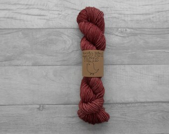 Fireside (sparkle) - 100g Hand Dyed Yarn Skein Crochet Knit Sparkle Stellina Silver Red Burgundy Merino Wool Nylon Indie DK Sock SuperWash