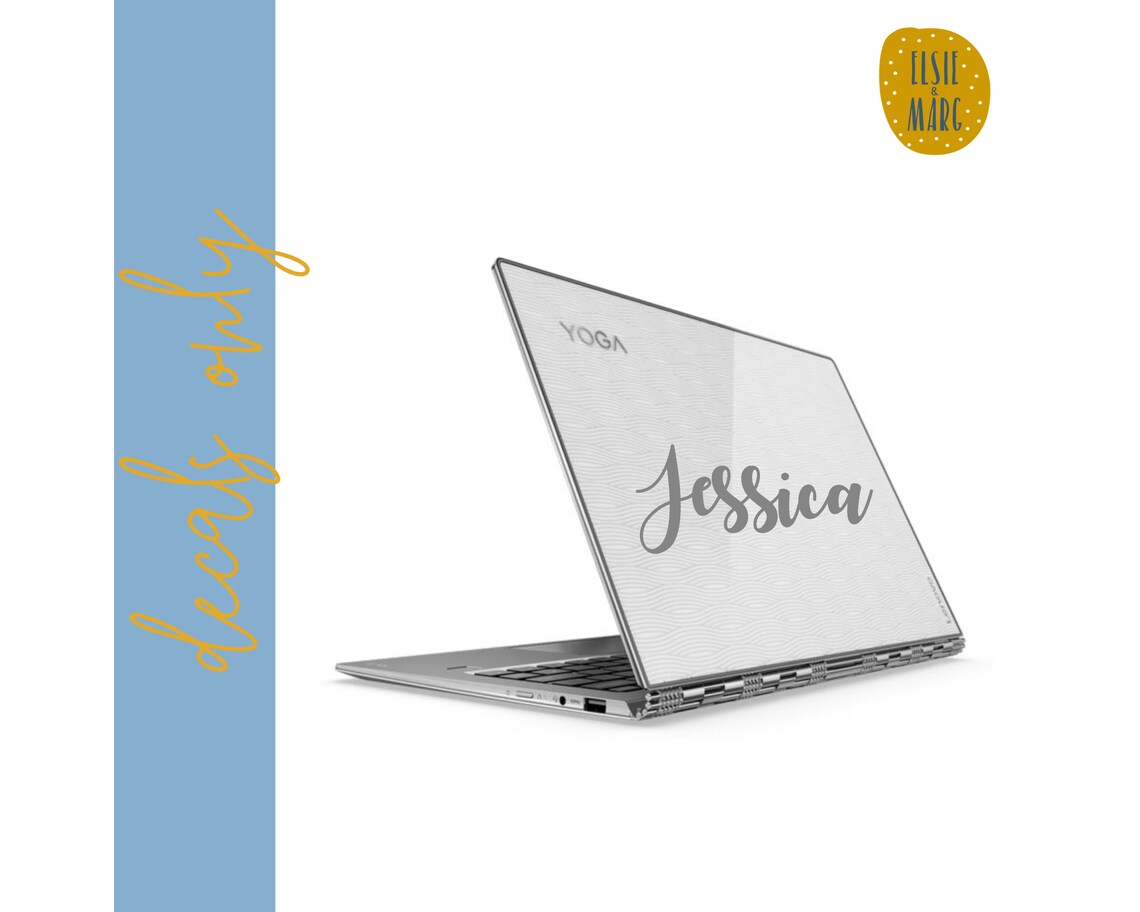 Laptop name VINYL DECAL ONLY Personalise your laptop Etsy