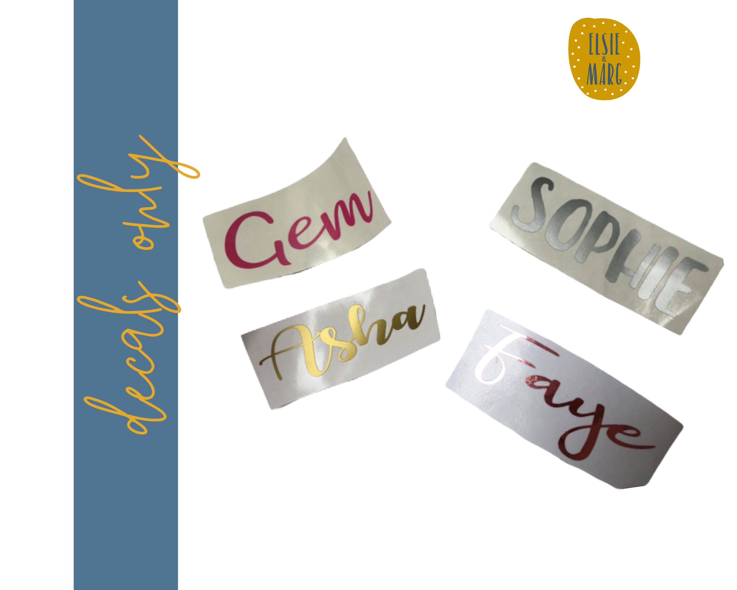 Personalised Glass Decals Glass Stickers Name Decals Etsy
