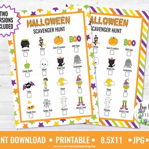 Halloween Scavenger Hunt Printable INSTANT DOWNLOAD-HAL001