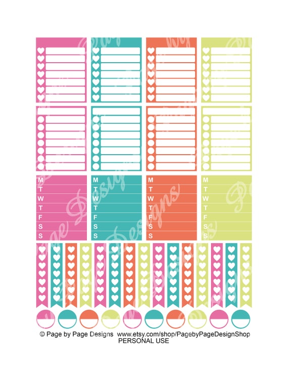 Calendars & Planners Paper Spring Sticker Kit Erin Condren Vertical LP ...