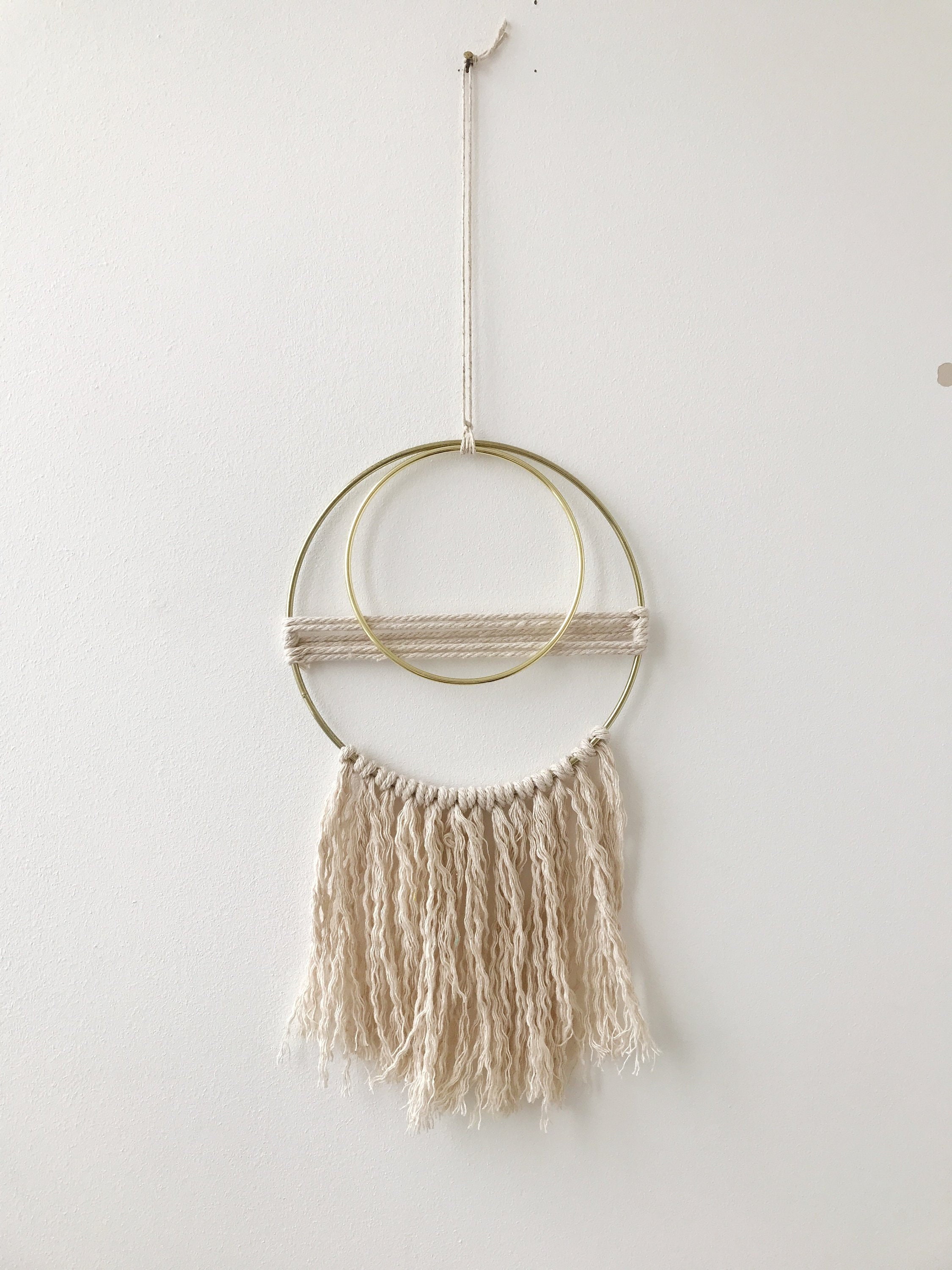 Macrame rings, dress-it-up wall hangings/Pathos propagation: wall