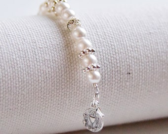 First Communion bracelet with charm