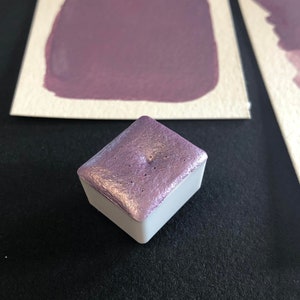 Lilac Purple Mica Handmade Water color Half Pan Paints Water colour paint Calligraphy arts and crafts
