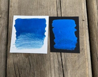 Sapphire Blue Color Shift Handmade Watercolor Half Pan Paints water colour calligraphy paint arts and crafts