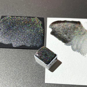 Moon Dust Holographic Shimmer Sparkle Handmade Watercolor Half Pan Paints watercolour calligraphy paint arts and crafts