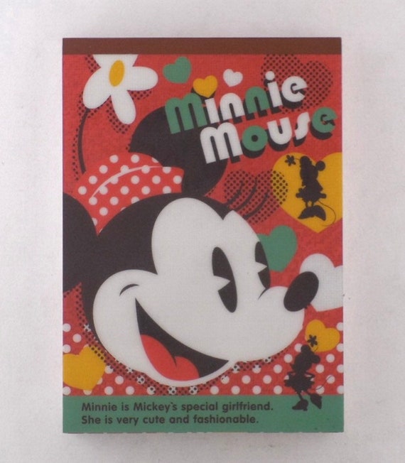 1 Memo Pad Japan Disney Mickey or ArielMermaid 4 Fold 180 sheets Sticky Memo