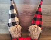 Winter Gnomes, Holiday gnomes, Mantel Decoration, Nordic decor, holiday decor, woodsman gnome, Gnomes for the holidays, Buffalo plaid gnomes