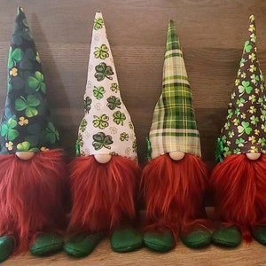 St. Patrick's Day Gnomes, Mantel Sitters, Spring Gnomes, St Patty's Day Decor, Spring Decor, Lucky Charm Gnomes, Luck of the Irish