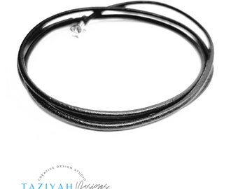 Unisex Wrap Leather Cord Bracelet | Wrap Black or Brown Leather Cord Bracelet | Unisex | For Male | For Female | Bracelet